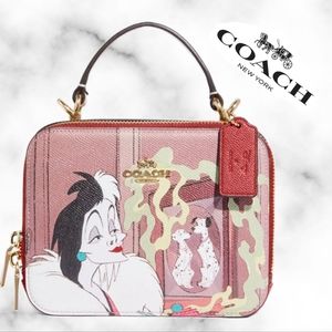 Coach Disney X Coach Box Crossbody With Cruella Motif